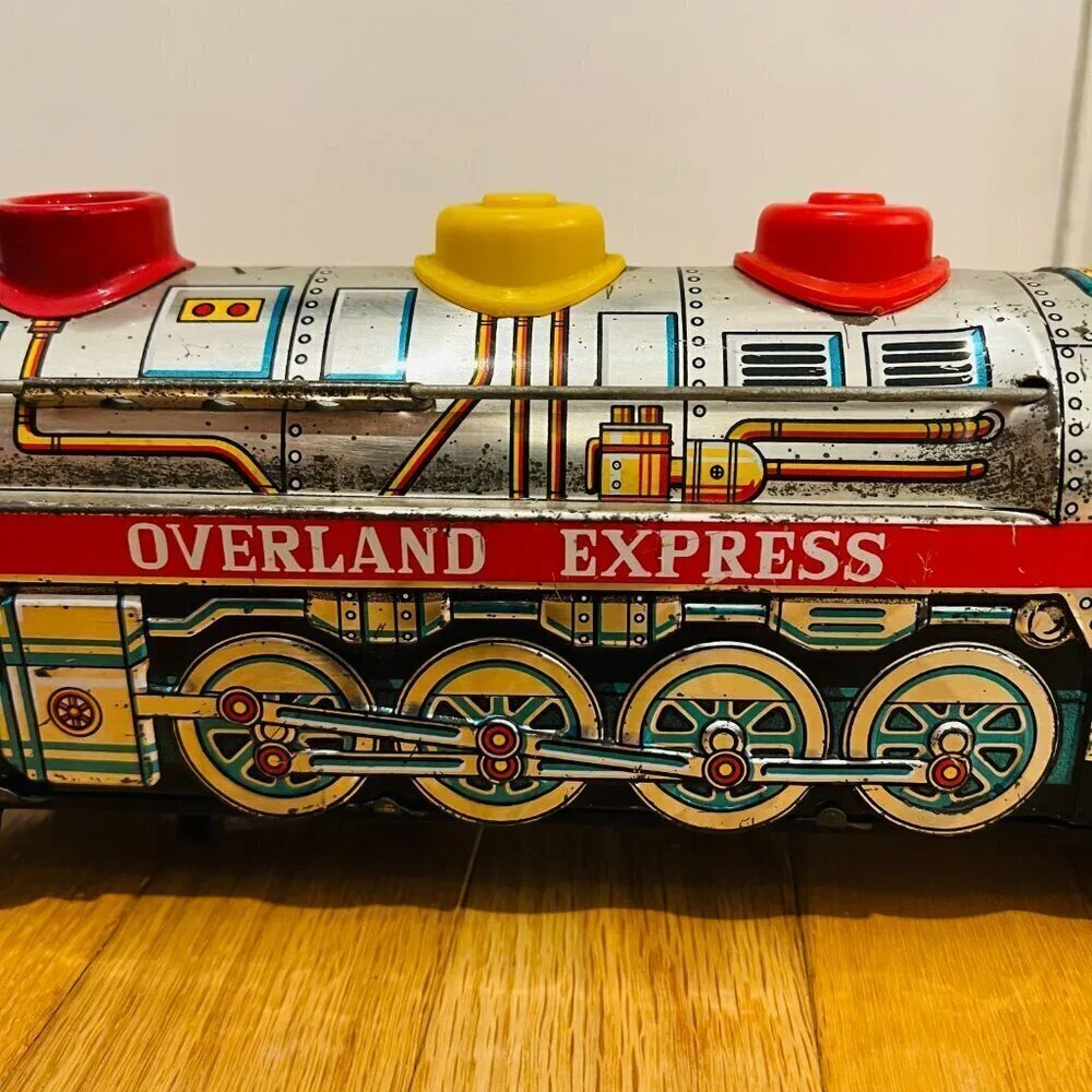 Masudaya Tin locomotive OVERLAND EXPRESS vintage rare toy Made in Japan - Picture 3 of 15